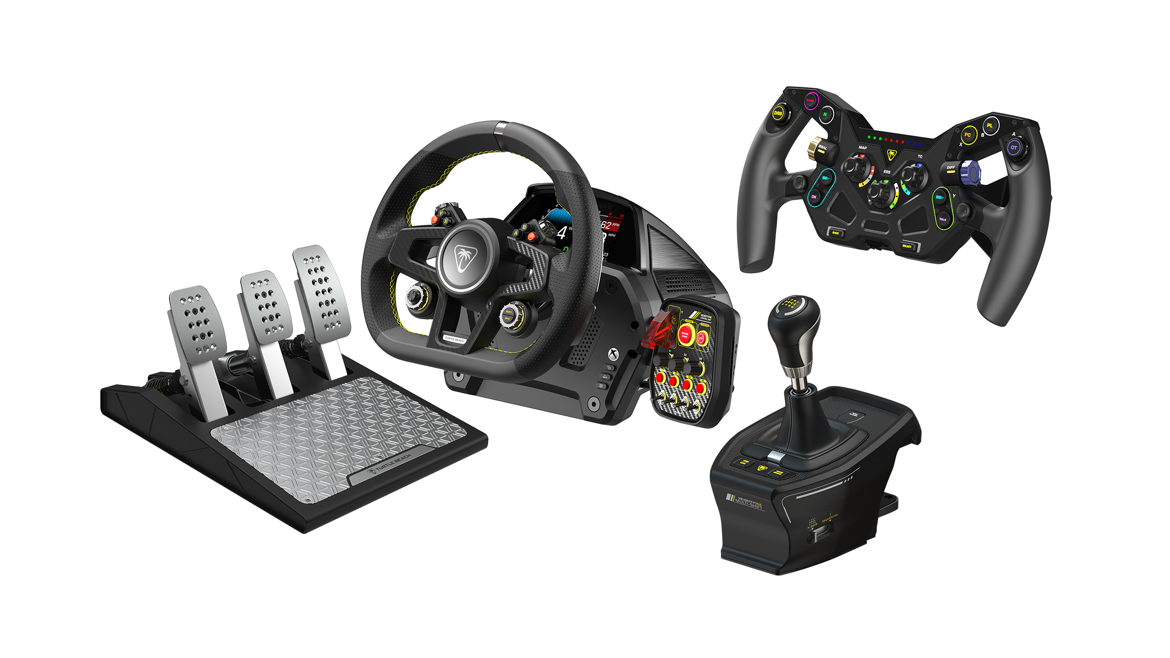 Turtle Beach | VelocityOne Race Wheel & Pedal System + VelocityOne F | RX Formula Wheel + VelocityOne Multi | Shift Bundle